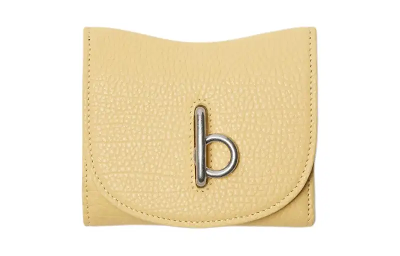 Burberry Calfskin Wallet Women's Yellow Narcissus