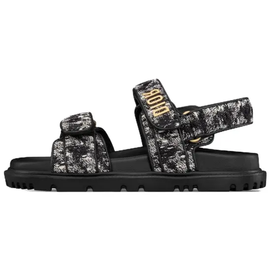 DIOR DiorAct Strap Sandals Women's Black Gray