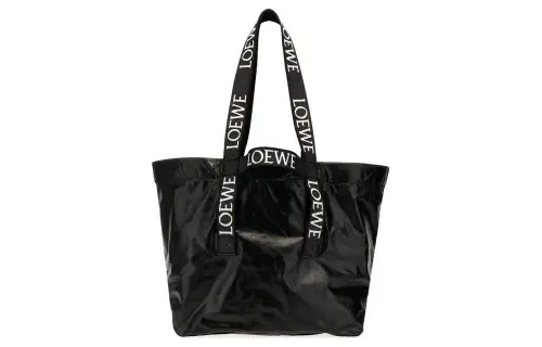 LOEWE Cow Leather Tote Bag, Shopping Bag, Handbag Unisex Black