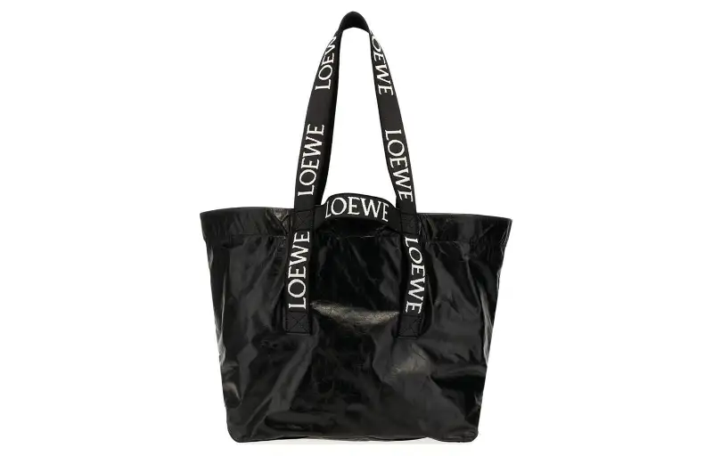 LOEWE Cow Leather Tote Bag, Shopping Bag, Handbag Unisex Black