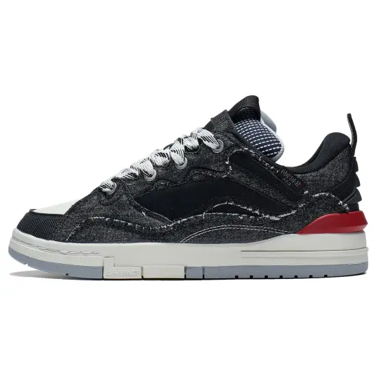 LiNing Wave Skateboard Shoes Men Low-Top Black