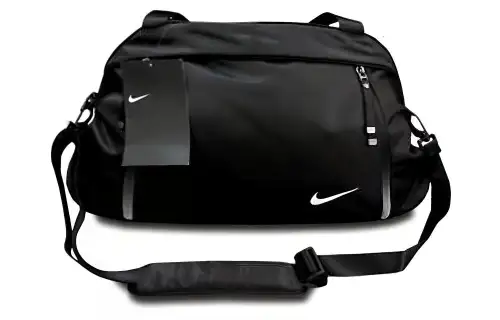 Nike Polyester Travel Bag Luggage Bag One Shoulder Crossbody Handheld Gym Bag Unisex Black