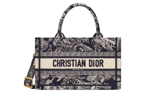 DIOR BookTote Reverse Jouy Print Embroidery, Tote Bag, Shopping Bag, Shoulder Bag, Crossbody Bag Handbag Mini Women's