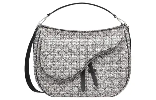 DIOR Saddle Jacquard Portable Crossbody Bag, Shoulder Bag Men's Silver