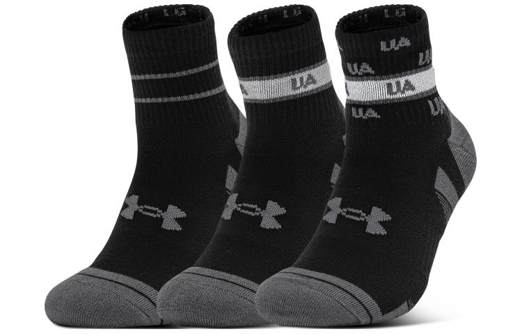 Under Armour Performance Tech Crew Socks Unisex 3 Pack Black