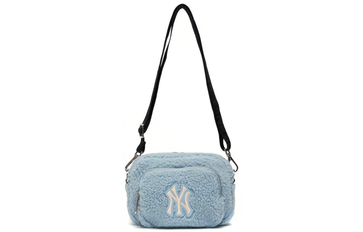 MLB Sheepskin Camera Bag, Shoulder Bag, Crossbody Bag, Fanny Pack Regular Unisex Pink Blue