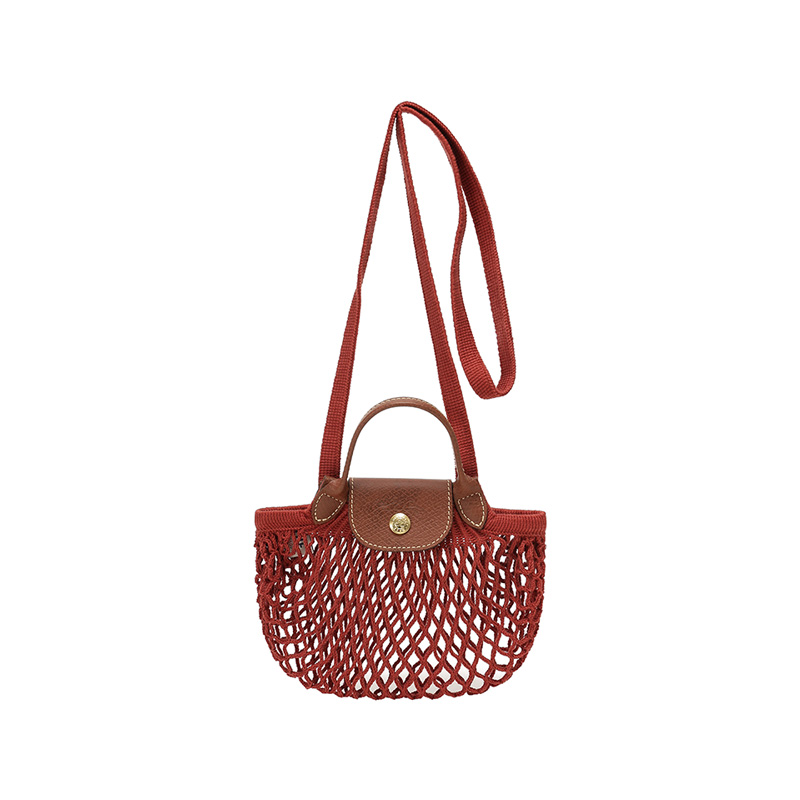 Женская сумка LONGCHAMP Le Pliage Filet (коричневая)