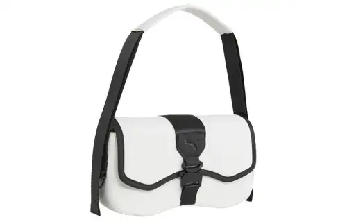 PUMA Athleisure Artificial Leather Handbag, Shoulder Bag Regular Unisex Black & White
