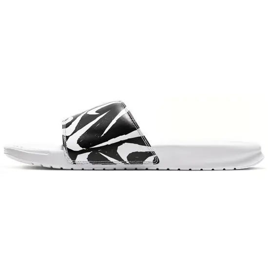 Nike Benassi Jdi Print Slide 'White Black Swoosh'