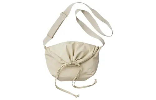 UNIQLO Cotton With Polyester Crossbody Bag, Shoulder Bag Regular Unisex Light Beige/Black/Green/Burgundy
