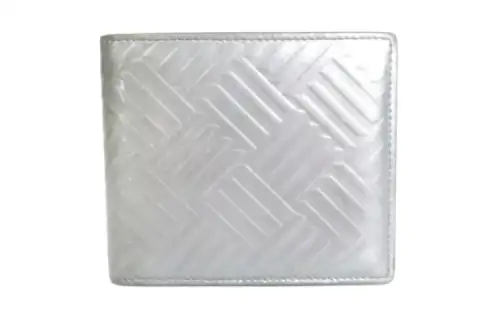 Bottega Veneta Leather Wallet Men's Silver