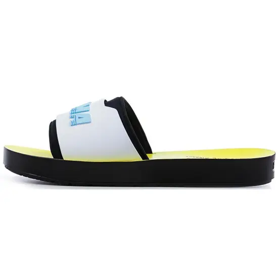 PUMA Surf Slide Rihanna Fenty Black White Yellow Women's