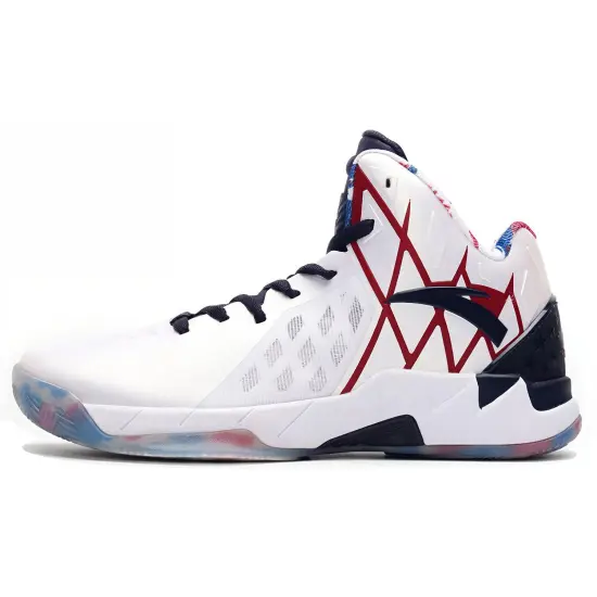 ANTA KT1 Basketball Shoes Men Mid-Top White Black Red