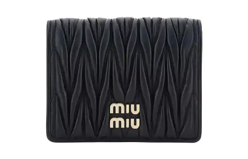 MIU MIU Logo Lettering Bi-Fold Wallet