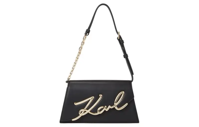 KARL LAGERFELD / Karl Lagerfeld Jeans Signature Leather Shoulder Bag