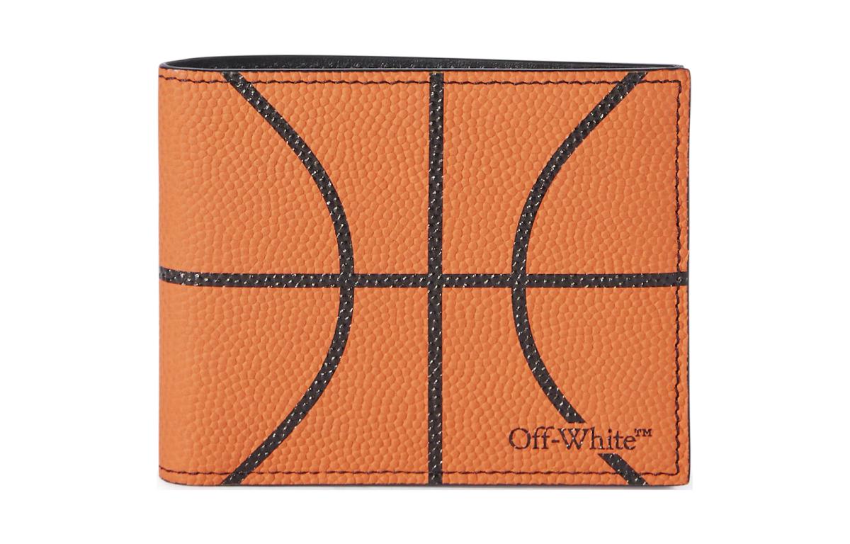 OFF WHITE Basketball Classic Bifold Wallet Orange