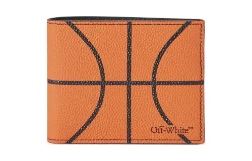 OFF WHITE Basketball Classic Bifold Wallet Orange