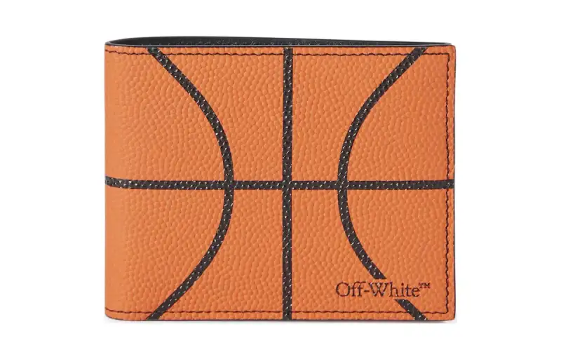 OFF WHITE Basketball Classic Bifold Wallet Orange