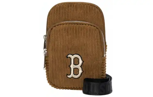 MLB Corduroy Cell Phone Pouch, Shoulder Bag, Crossbody Bag Regular Unisex Dark Brown