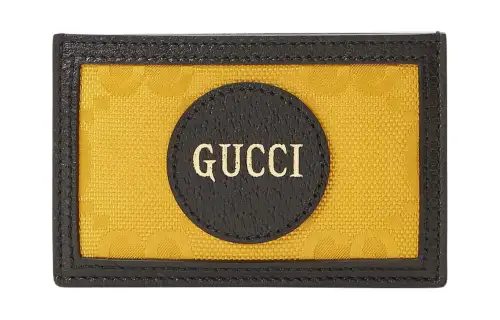 GUCCI Off The Grid Recycled Nylon Card Holder Unisex Orange