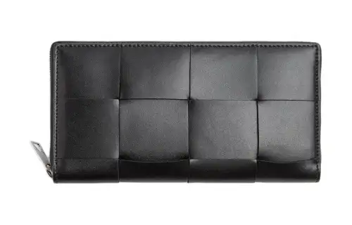 Bottega Veneta CASSETTE Calfskin Wallet Men's Black
