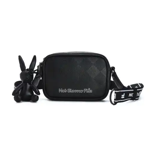 FILA FUSION Polyurethane Crossbody Bag Regular Unisex Black