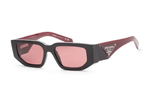 PRADA Acetate Rectangular Sunglasses Men's Black
