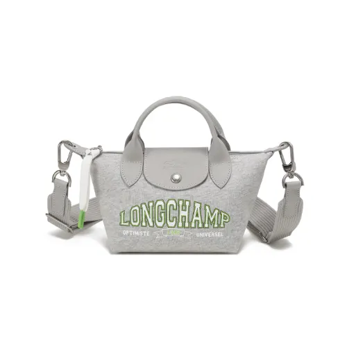 LONGCHAMP Le Pliage Fabric Dumpling Bag, Shoulder Bag, Crossbody Bag, Handbag Women's Gray