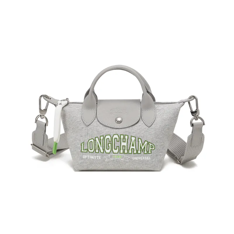 LONGCHAMP Le Pliage Fabric Dumpling Bag, Shoulder Bag, Crossbody Bag, Handbag Women's Gray