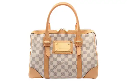 LOUIS VUITTON Canvas With Leather Quality Handbag Women's Ecru