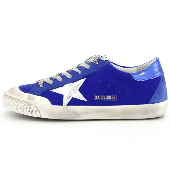 Golden Goose Super-Star Skateboard Shoes Men Low-Top Dark Blue