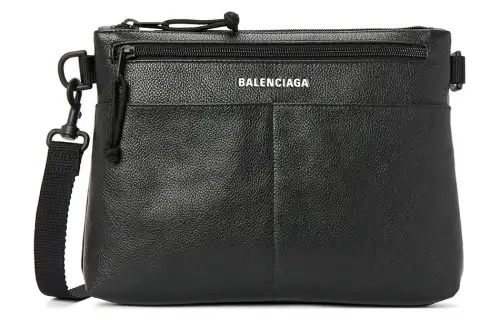 Balenciaga Cow Leather Shoulder Bag, Crossbody Bag Men's Black