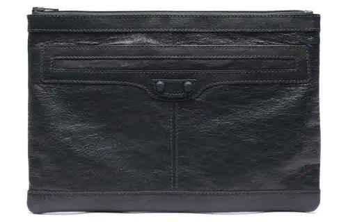 Balenciaga Sheepskin Clutch Men's Dark Gray