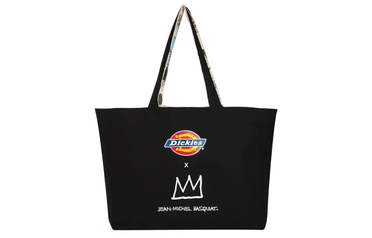 Dickies JMB Collaboration Canvas Tote Bag, Shopping Bag, Canvas Bag, Portable Regular Unisex Black