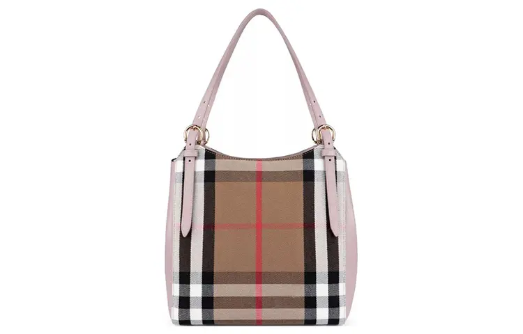 Burberry Leather Tote Bag, Shopping Bag, Handbag Small Women's Light Blue Multicolor