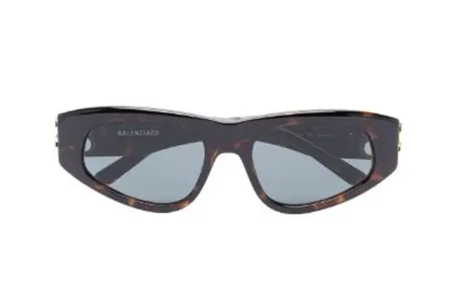 Balenciaga Irregular Shape Sunglasses Unisex Tortoiseshell