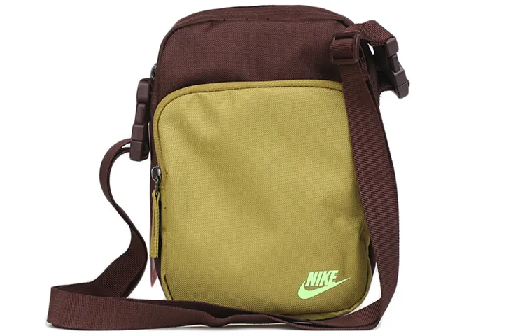 Nike Heritage Polyester Shoulder Bag, Crossbody Bag Regular Unisex Yellow