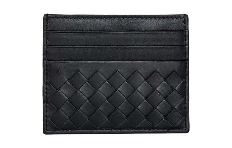 Bottega Veneta Intrecciato Card Case Black