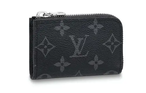 LOUIS VUITTON Coin Purse Monogram Eclipse Black Gray