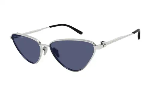 Balenciaga Metal Irregular Shape Sunglasses Unisex Silver