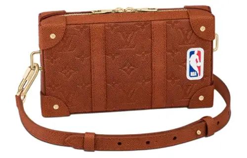 LOUIS VUITTON X Nba Soft Trunk Wallet Ball Grain Leather Brown