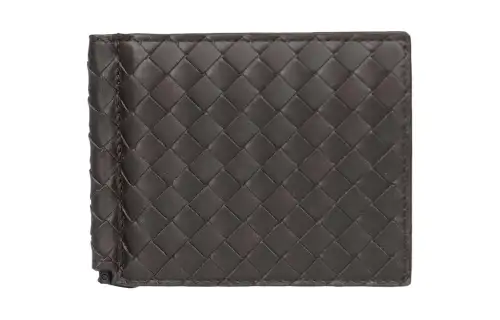 Bottega Veneta Calfskin Card Holder Men's Coffee