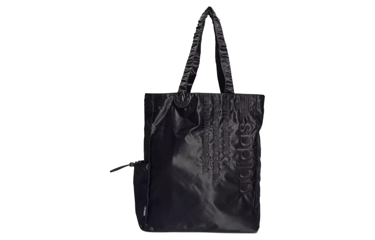 Adidas Originals Polyamide Tote Bag, Shopping Bag, One Shoulder Handbag Regular Unisex Black
