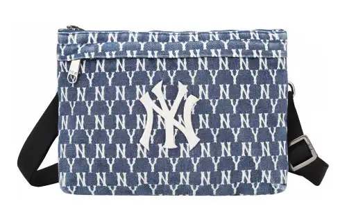 MLB Denim With Polyester Shoulder Bag, Crossbody Bag Regular Unisex Blue