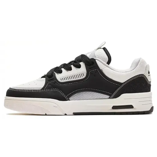 ANTA AOJIE Skateboard Shoes Women's Low-Top Basic Black/Ivory White