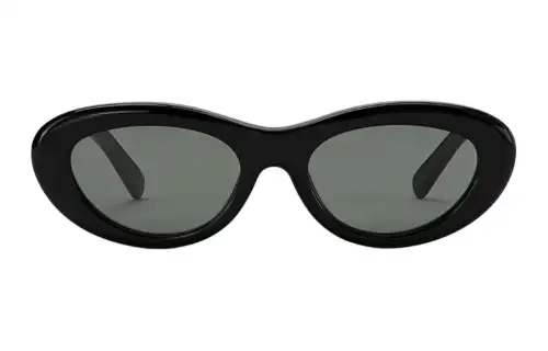 LOUIS VUITTON Oval Sunglasses Unisex Black