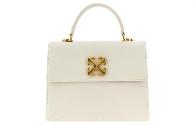 OFF-WHITE Jitney 2.8 Leather Tote Bag