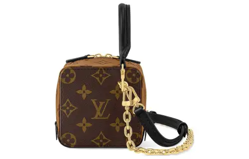 LOUIS VUITTON Leather Handbag Women's Brown