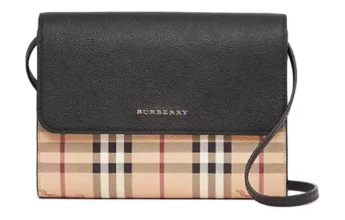 Burberry Canvas With Leather Shoulder Bag, Crossbody Bag Women's Black