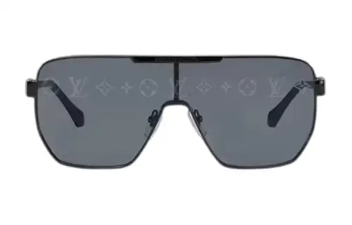 LOUIS VUITTON Square Sunglasses Men's Black